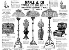 Advertisement for Maple & Co Furnishing Establishment, 1890. Creator: Unknown