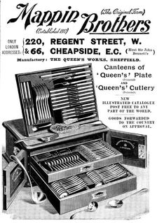 Advertisement for Mappin Brothers, 1898. Creator: Unknown