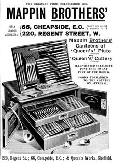 Advertisement for Mappin Brothers Canteens, 1895. Creator: Unknown