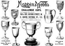 Advertisement for Mappin & Webb's Challenge Cups, 1895. Creator: Unknown
