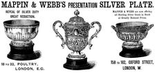 Advertisement for Mappin & Webb’s Presentation Silver Plate, 1890. Creator: Unknown