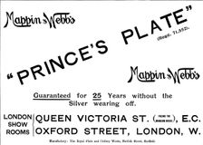 Advertisement for Mappin & Webb's "Prince's Plate", 1895. Creator: Unknown