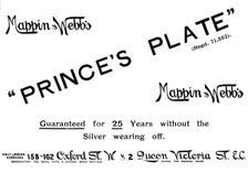 Advertisement for Mappin & Webb's "Prince's Plate", 1895. Creator: Unknown