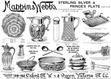Advertisement for Mappin & Webb's Sterling Silver & Prince's Plate, 1895. Creator: Unknown