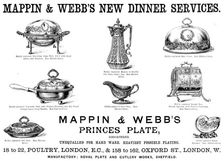 Advertisement for Mappin & Webb’s New Dinner Services, 1890. Creator: Unknown
