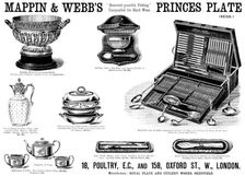 Advertisement for Mappin & Webb’s Princes Plate, 1890. Creator: Unknown