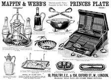 Advertisement for Mappin & Webb’s Princes Plate, 1890. Creator: Unknown