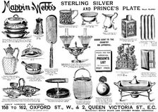 Advertisement for Mappin & Webb's Sterling Silver and Prince's Plate, 1895. Creator: Unknown
