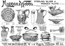 Advertisement for Mappin & Webb's Sterling Silver & Prince's Plate, 1895. Creator: Unknown