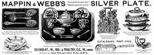 Advertisement for Mappin & Webb’s Silver Plate, 1890. Creator: Unknown