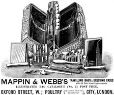Advertisement for Mappin & Webb’s Travelling Bags & Dressing Cases, 1890. Creator: Unknown
