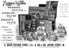 Advertisement for Mappin & Webb's Wedding Outfits in Sterling Silver and Prince's Plate, 1895. Creator: Unknown
