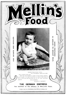 Advertisement for Mellin's Food for Infants & Invalids, 1898. Creator: Unknown