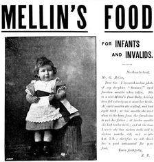 Advertisement for Mellin's Food for Infants and Invalids, 1895. Creator: Unknown