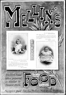 Advertisement for Mellin's Food for Infants & Invalids, 1898. Creator: Unknown