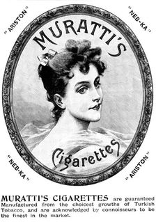 Advertisement for Muratti's Cigarettes, 1895. Creator: Unknown