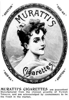 Advertisement for Muratti's Cigarettes, 1895. Creator: Unknown