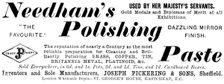 Advertisement for Needham’s Polishing Paste, 1890. Creator: Unknown