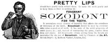 Advertisement for Sozodont for the Teeth, 1890. Creator: Unknown