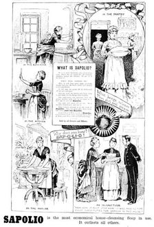 Advertisement for Sapolio House-Cleansing Soap, 1890. Creator: Unknown
