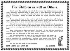Advertisement for Scott's Emulsion, 1898. Creator: Unknown
