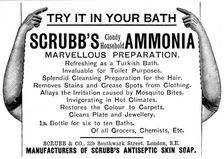Advertisement for Scrubb's (Cloudy Household) Ammonia, 1895. Creator: Unknown