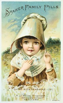Advertisement for Shaker Family Pills, 1891. Creator: Anon