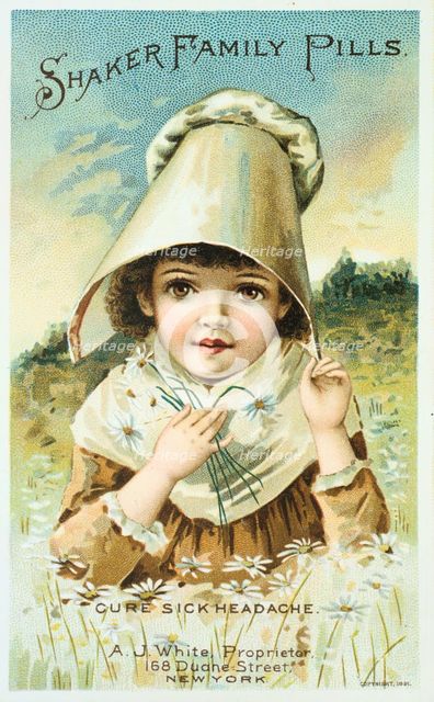 Advertisement for Shaker Family Pills, 1891. Creator: Anon.