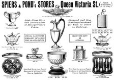 Advertisement for Spiers & Pound's Stores, 1898. Creator: Unknown