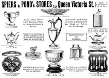 Advertisement for Spiers & Pound's Stores, 1898. Creator: Unknown