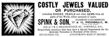 Advertisement for Spink & Son, goldsmiths & silversmiths, 1895. Creator: Unknown