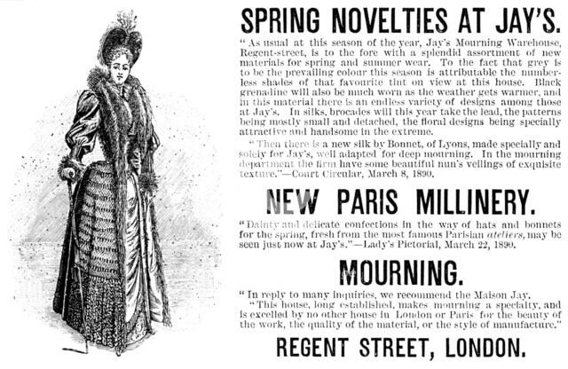 Advertisement for Spring Novelties at Jay's, 1890. Creator: Unknown.