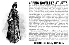 Advertisement for Spring Novelties at Jay’s, 1890. Creator: Unknown