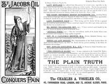 Advertisement for St. Jacob’s Oil, 1890. Creator: Unknown
