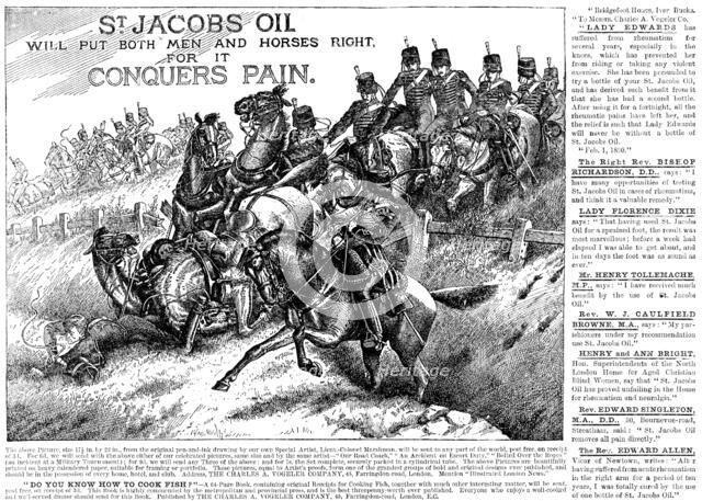 Advertisement for St. Jacob’s Oil, 1890. Creator: Unknown.