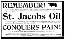 Advertisement for St. Jacobs Oil, 1895. Creator: Unknown
