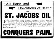 Advertisement for St. Jacobs Oil, 1895. Creator: Unknown