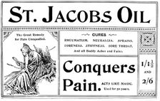 Advertisement for St. Jacobs Oil, 1895. Creator: Unknown