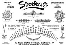 Advertisement for Streeter & Co., Goldsmiths and Jewellers, 1895. Creator: Unknown