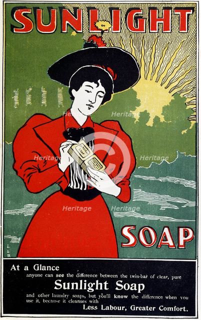 Advertisement for Sunlight household soap, c1890. Creator: Unknown.
