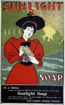 Advertisement for Sunlight household soap, c1890