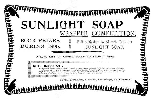 Advertisement for Sunlight Soap, 1895. Creator: Unknown.