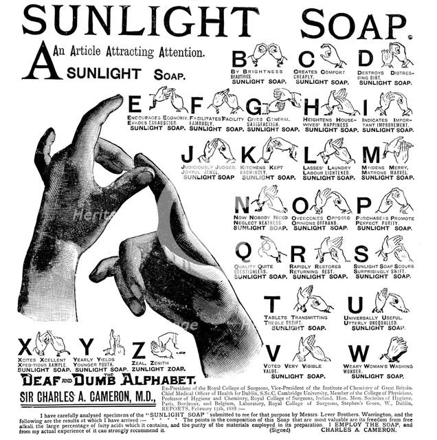 Advertisement for Sunlight Soap, 1890. Creator: Unknown.