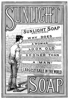 Advertisement for Sunlight Soap, 1890. Creator: Unknown
