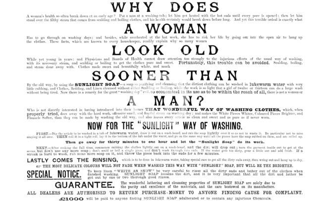 Advertisement for Sunlight Soap, 1890. Creator: Unknown.