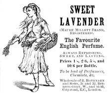 Advertisement for Sweet Lavender perfume, 1890. Creator: Unknown
