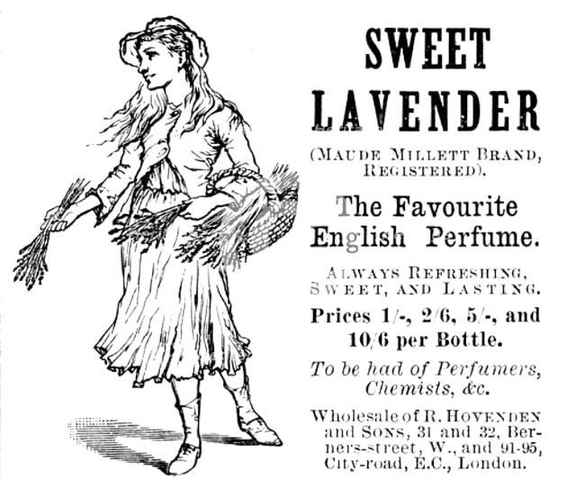Advertisement for Sweet Lavender perfume, 1890. Creator: Unknown.