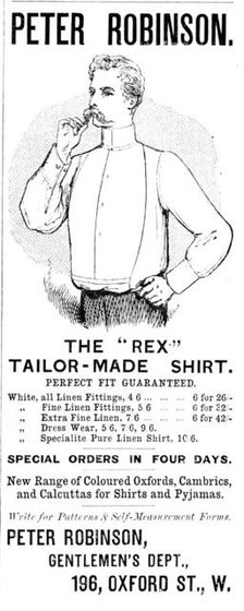 Advertisement for Peter Robinson, 1890. Creator: Unknown