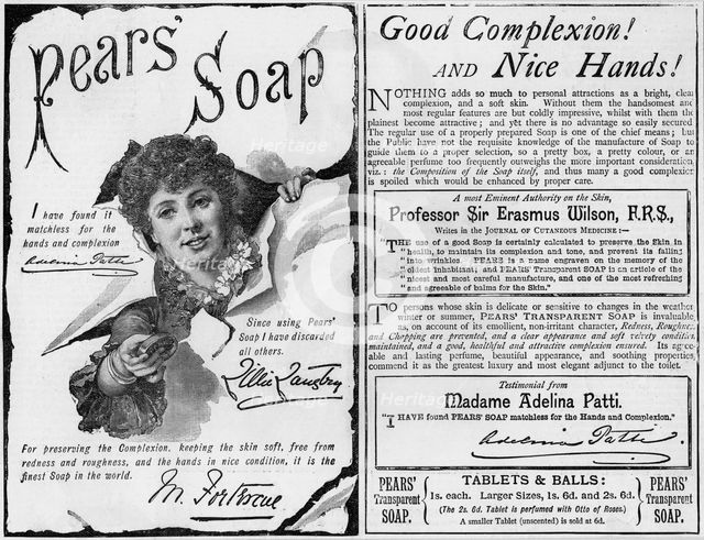 Advertisement for Pears' Soap, 1886. Artist: Unknown