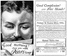 Advertisement for Pears Soap, 1890. Creator: Unknown
